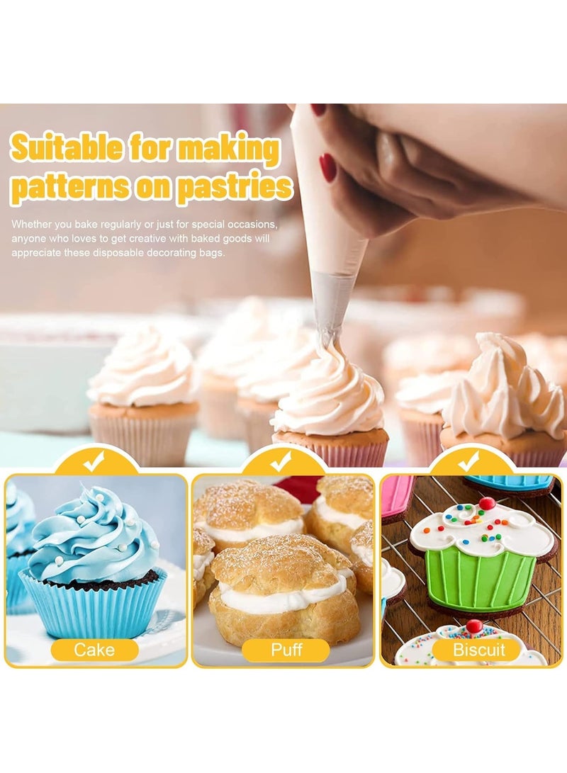 DUNISO Piping Bags and Tips Set, 100Pcs Pastry Bags Disposable for Cakes Decorating Tools Supplies with 1 Couplers, 6 Frosting Tips,Suitable for Cake, Cream Frosting and Cookie Decoration Supplies - Image 3